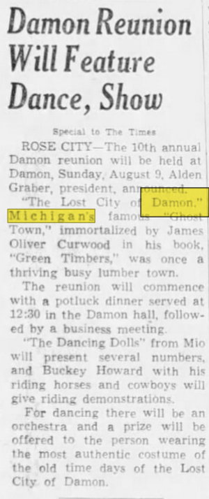 Damon - Jul 30 1959 Article